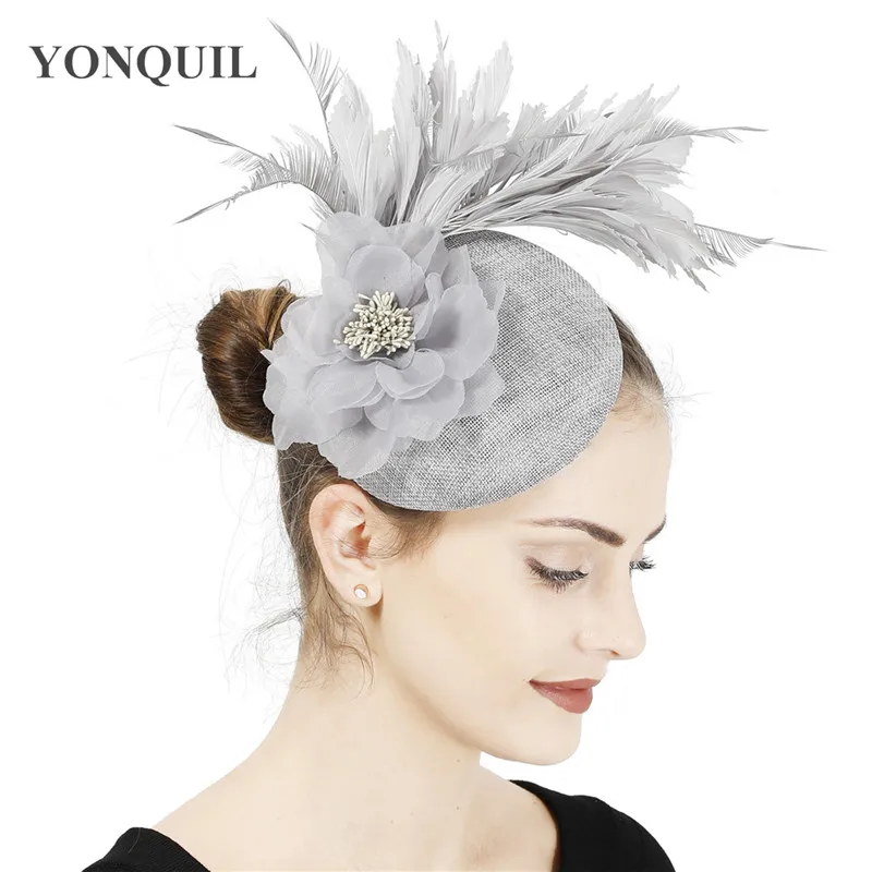 

Bride Wedding Vintage Millinery Hat Flower Fascinators Headband For Women Party Dinner Headpiece New Cocktail Hair Accessories