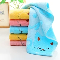 home textile non twisted bamboo fiber music cat baby wash towels spa facial bath towel handkerchief lace rasta