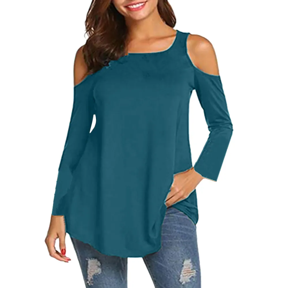 Женская блуза размера плюс Повседневная Однотонная рубашка без бретелек с