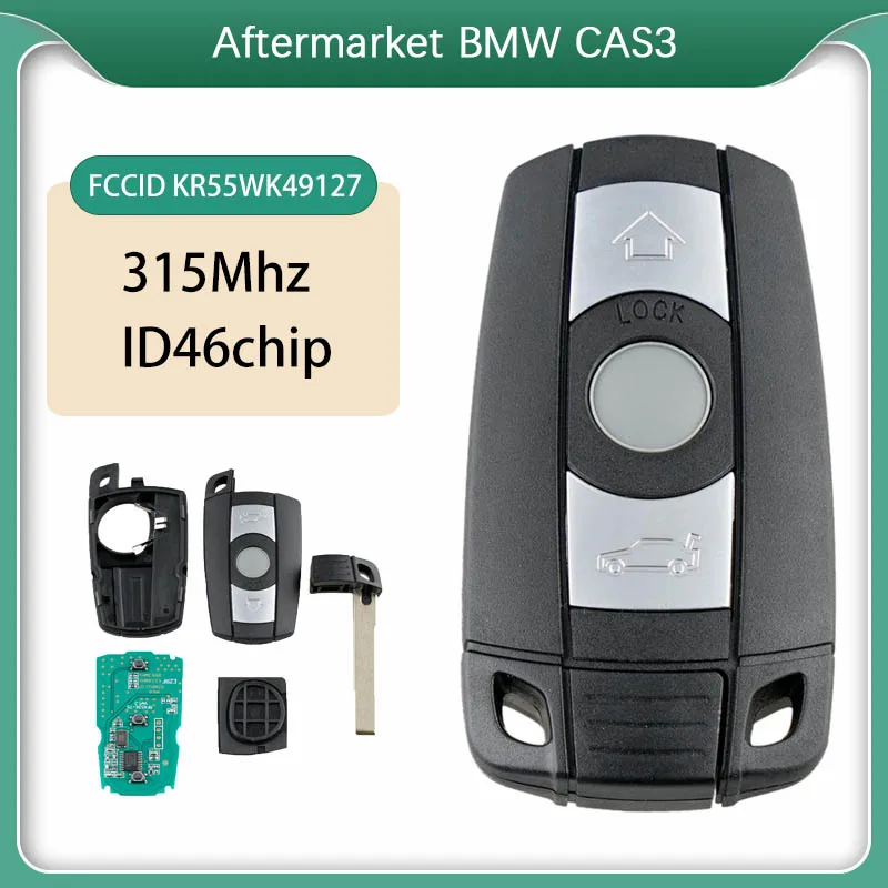 

CN006025 Aftermarket 3 Buttons Remote Key Fob 315Mhz Replacement Keyless Entry KR55WK49127 Fit For BMW CAS3