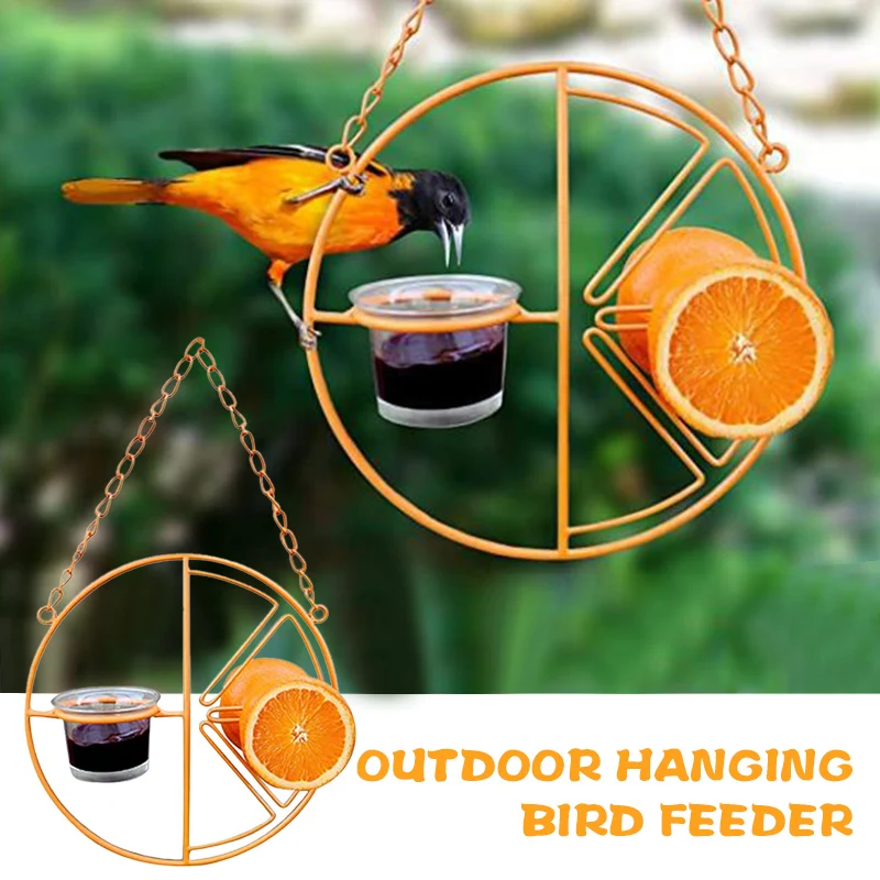 

Новейшая Кормушка Для Колибри, уличная садовая металлическая подвесная Кормушка Для Колибри, кормушка для фруктов, ягод, птиц, декоративная...