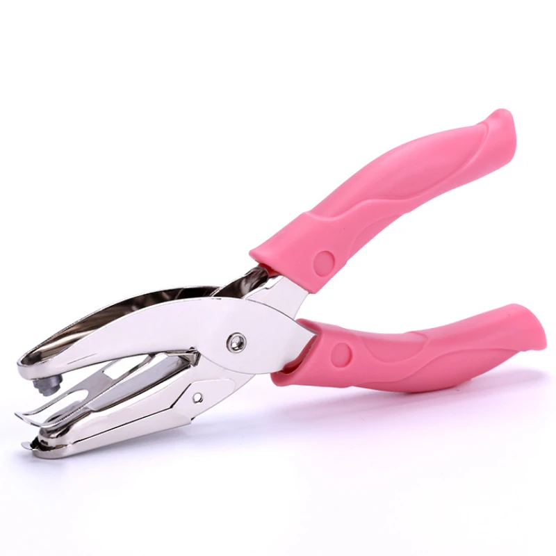 

2022 Handle Hole Punch DIY Loose-leaf Paper Cutter Single Puncher School Office Binding Stationery