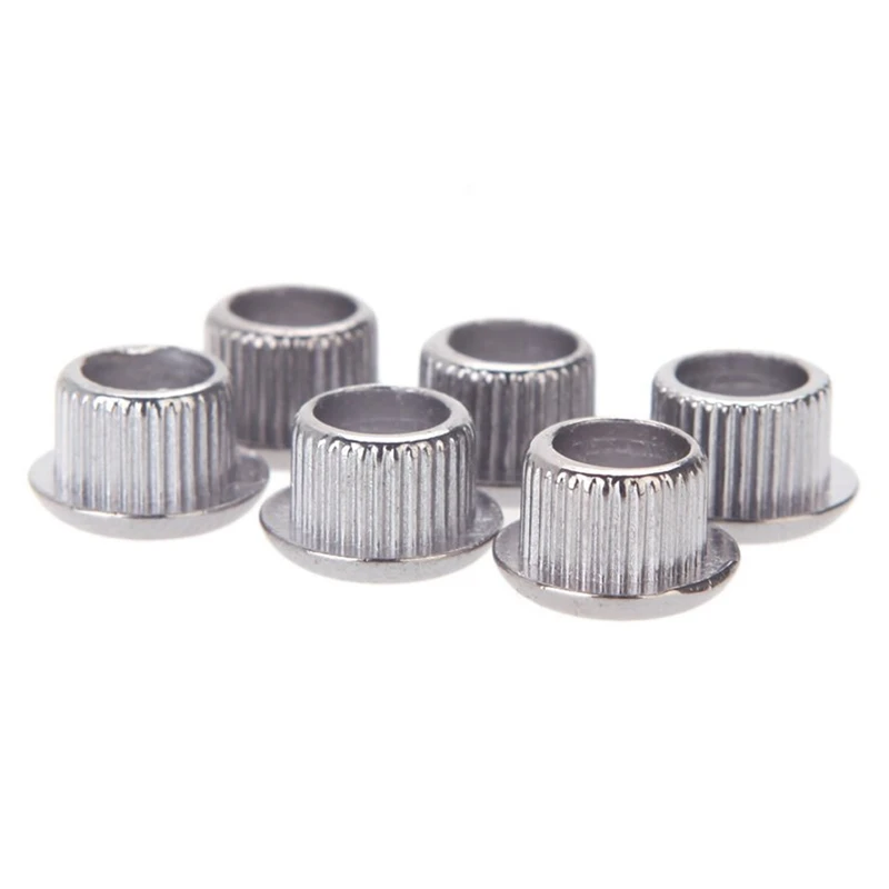 

Guitar Tuner Conversion Bushings Adapter Ferrules Nickel Plating with nice plastic shell for 10mm Peghead Holes Silver