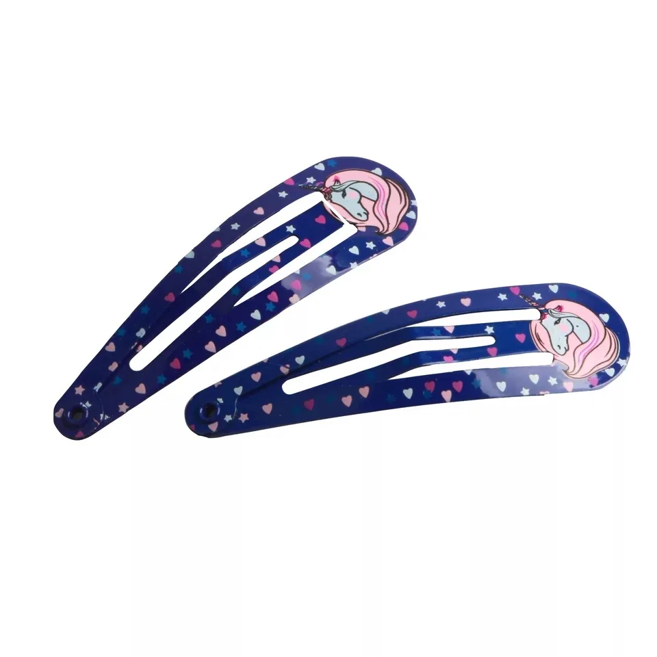 

40Pcs/Lot Children 5cm Hair Clips Pins Cute Cartoon Bunny Printed Hairgrips Snap Metal Barrettes Bow Hair Accessories for Girls