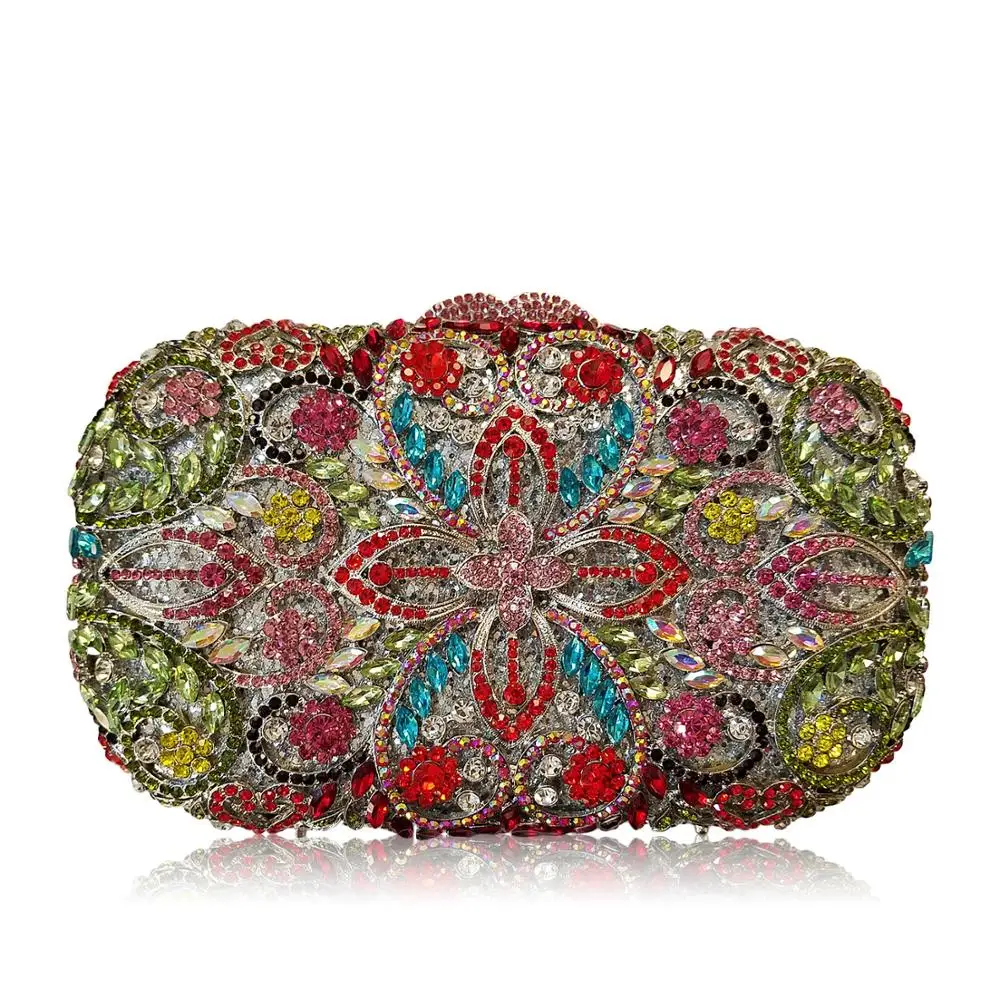 

women Luxury crystal evening handbag full diamond ladies dinner clutch bag rhinestone banquet bag for cocktail party and wedding