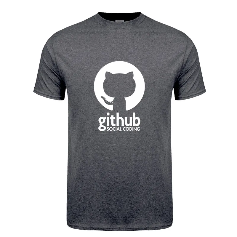 Футболка Github мужская летняя с коротким рукавом хлопковая программируемая