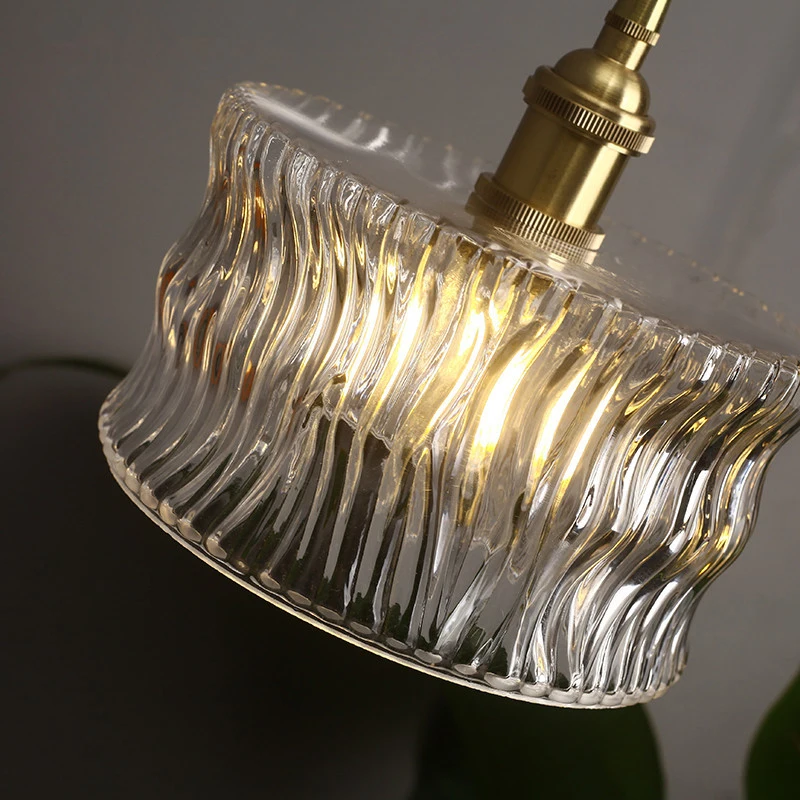 

Design Glass Pendant Lamps Modern Hanging Lights Cords for Dining Bedside Home Decorative Japanese Led Lustre Pendente Copper