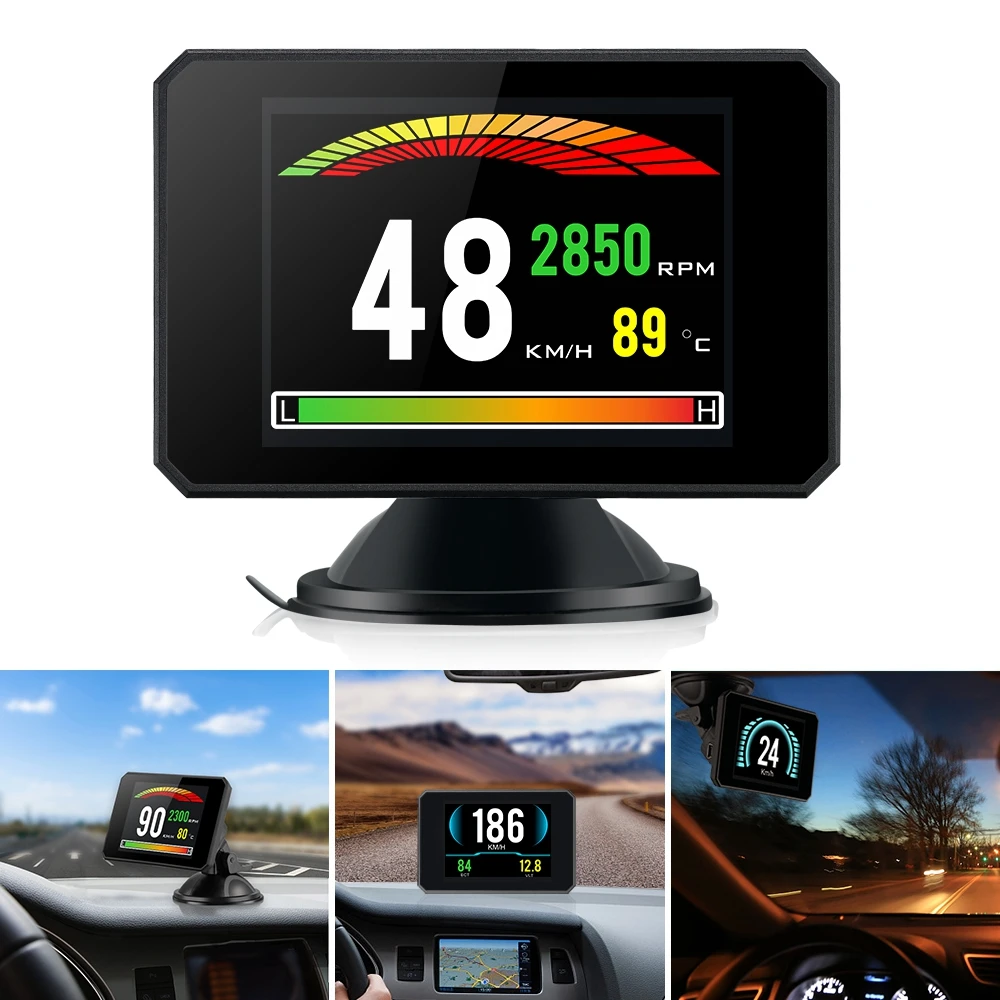 

P16 HUD 5.8 TFT OBD Hud Head Up Car Speed Projector Display Digital On-Board Computer OBD2 Speedometer Windshield Projector