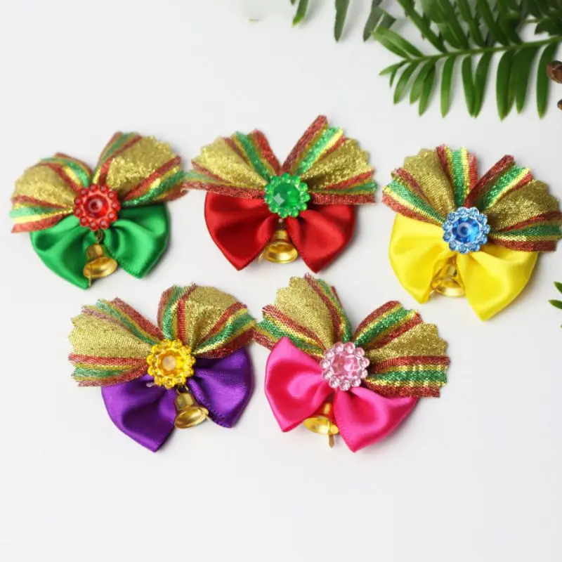 5 шт./компл. милый бант для домашних животных собаки щенка рождественские