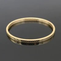 new 4mm engraved cross bracelet women stainless steel goldrose goldsilver color bracelet bangle for women trendy jewelry