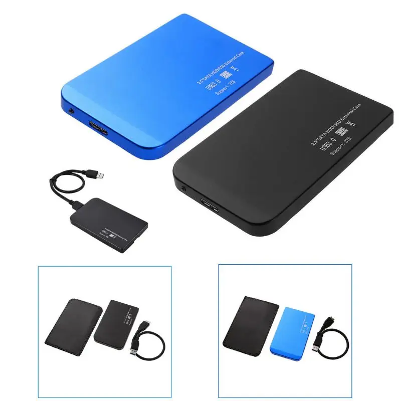 2 5 дюйма USB 3 0 Ультратонкий алюминиевый сплав легкий карманный корпус