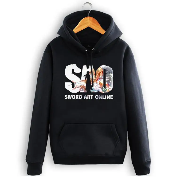 

Sword Art Online Kirito pullover hooded hoodie jacket Hoodies GGO Sword Art Online Hoodies Sweatshirts coat