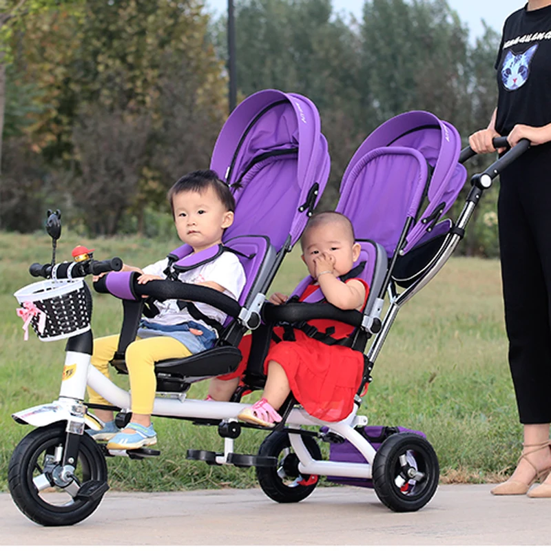 Детский трехколесный велосипед двухколесная детская велосипедная коляска