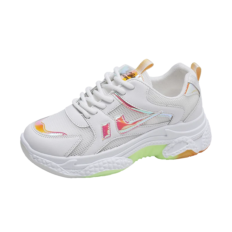 

Women's Sports Shoes Fashion Women's Sneakers 2021 Summer The New All-match Comfortable Lace-Up Breathable Mesh Platform Shoes