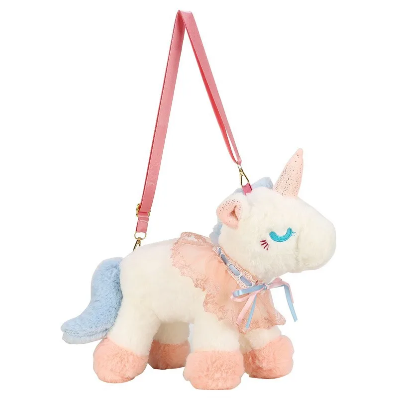 

Cute Cartoon Unicorn Plush Shoulder Bag Plush Backpack Girl Mini Backpack Kids Anime Bag Children's Plush Toys Fashion Phone Bag