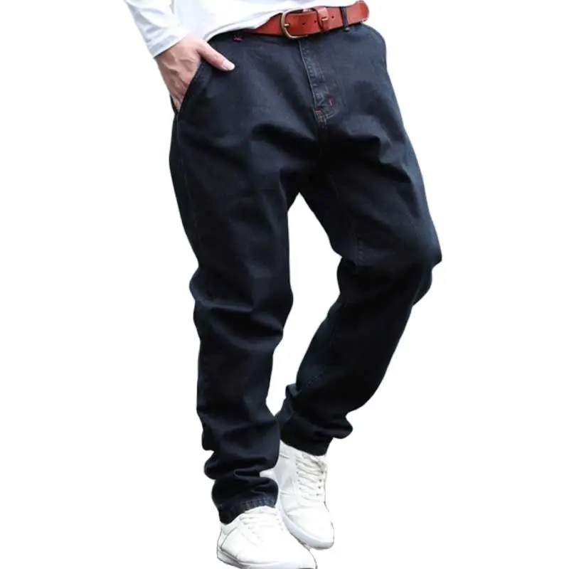 Fashion Harem Jeans Men Casual Denim Pants Loose Baggy Hip Hop Joggers Jeans Pants Black Trousers Man Clothes