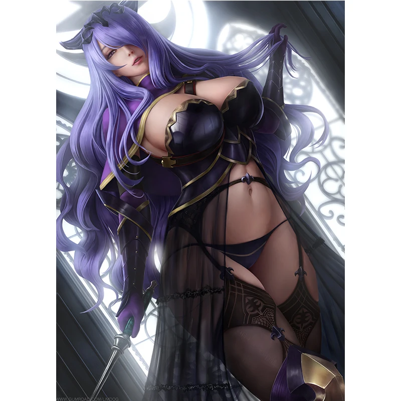 

Print Anime Purple Travel Cloak Sexy Girl Art Canvas Poster Custom 16x24 24x36 Inch Living Room Bedroom Home Wall Picture