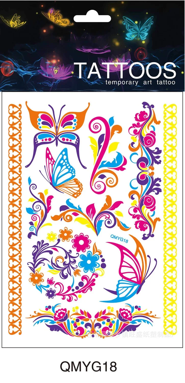 1 лист световой мультфильм светильник на День всех святых в Америке Татуировки