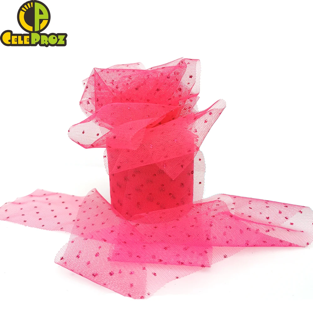 Блестящий тюль 6 см сверкающие блестящие сетчатые ленты с блестками в рулоне