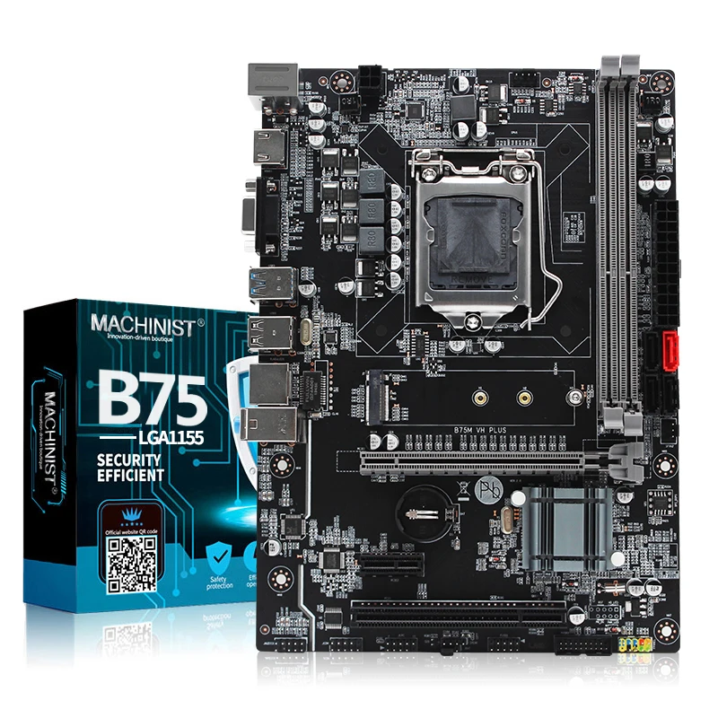 Online B75 LGA 1155 Motherboard Set Kit Mit Intel I7 3770 Prozessor 16G(2*8G) DDR3 RAM Micro-ATX Pci-e 3,0 M.2 NVME B75M-VH PLUS
