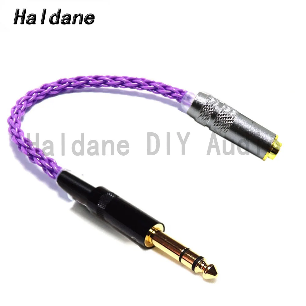 

Haldane HIFI DIY 1/4 6.35mm TRS Male to 4.4mm Balanced Female Audio Adapter Cable 7n-Silver Plated 6.35 to 4.4 Connector Purple