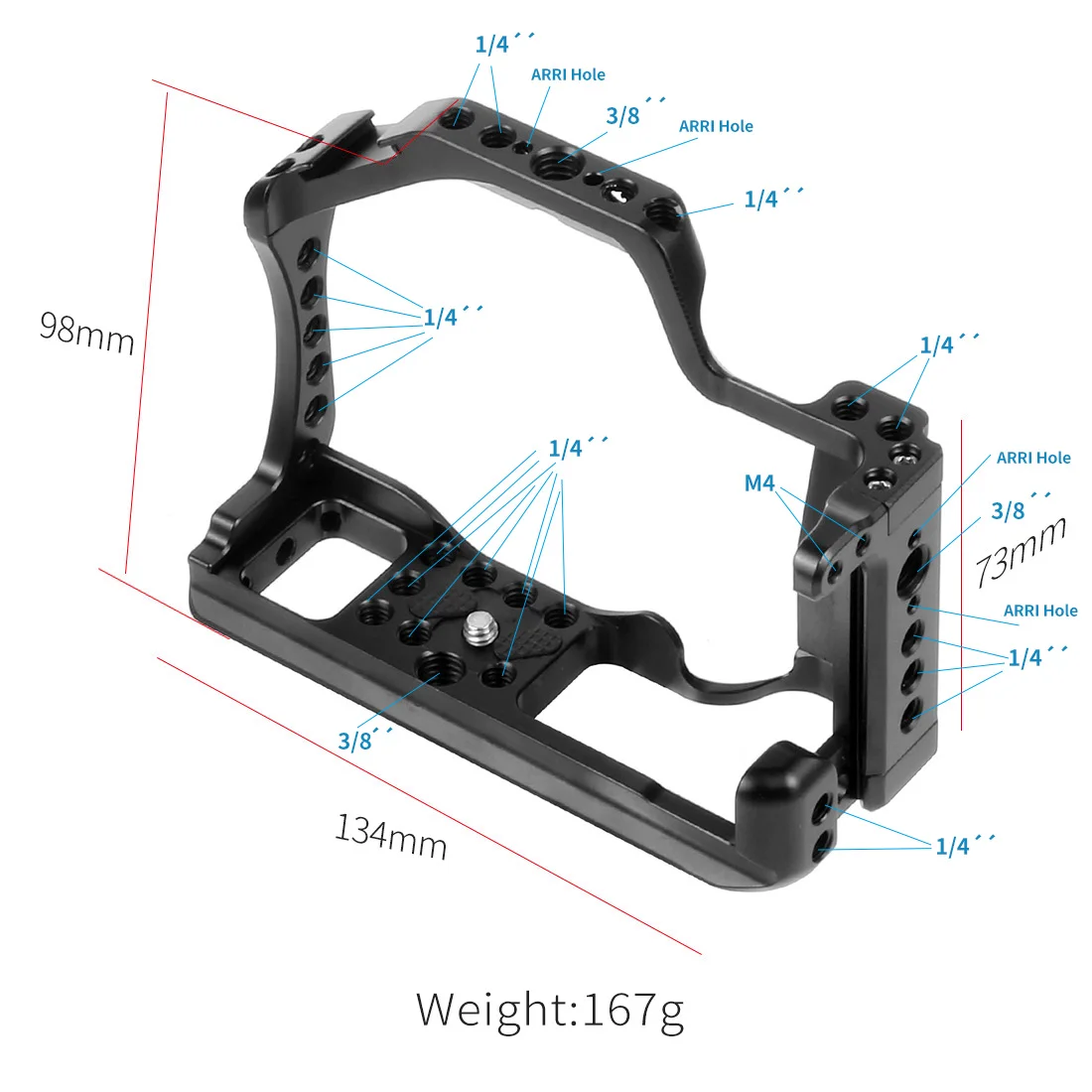 Крепление для камеры FEICHAO CNC M50 + верхняя ручка из алюминиевого сплава Canon EOS M5 DSLR