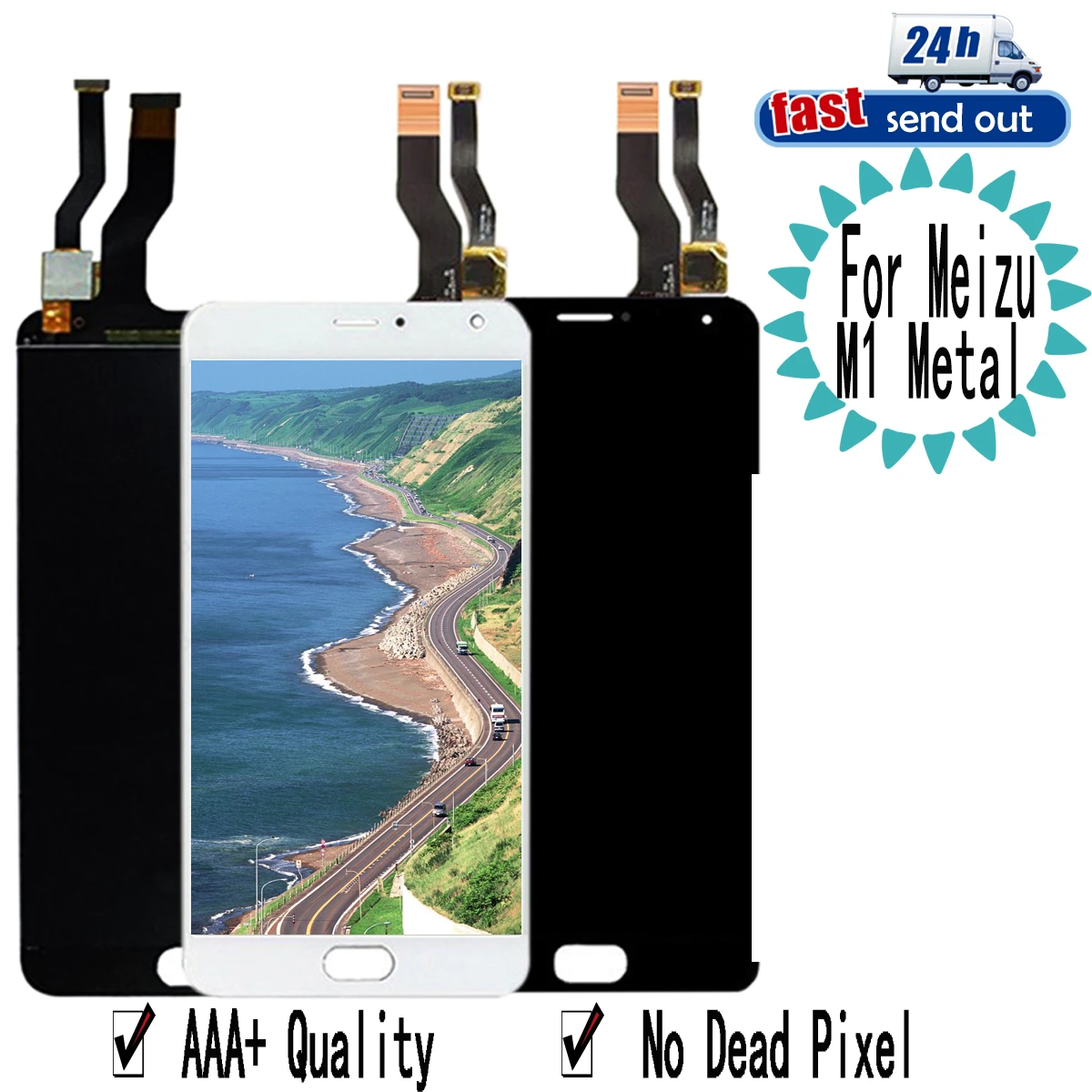 5 &quotM1 металлический ЖК-дисплей для MEIZU кодирующий преобразователь сенсорного