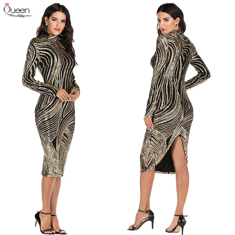 Соблазнительные коктейльные платья с блестками асимметричные длиной ниже