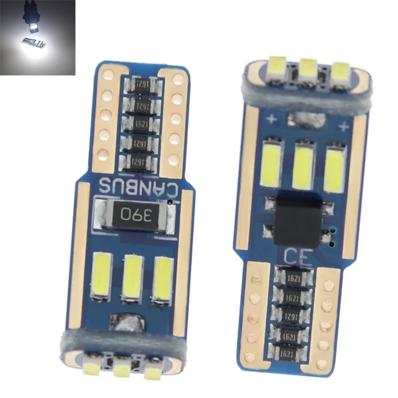 10 светодиодный т., Автомобильные светодиодные лампы Canbus 168 T10 4014 9SMD