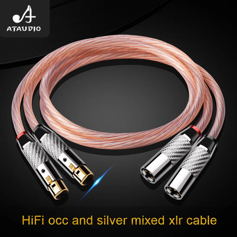 Кабель ATAUDIO Hifi Xlr высококачественный медный и посеребренный 2XLR Мужской Женский