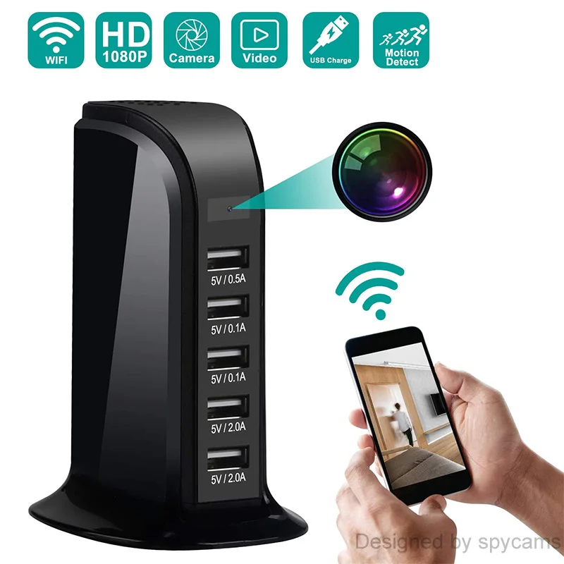 Мини камера Wi Fi HD 1080P IP беспроводная безопасности USB настенное зарядное