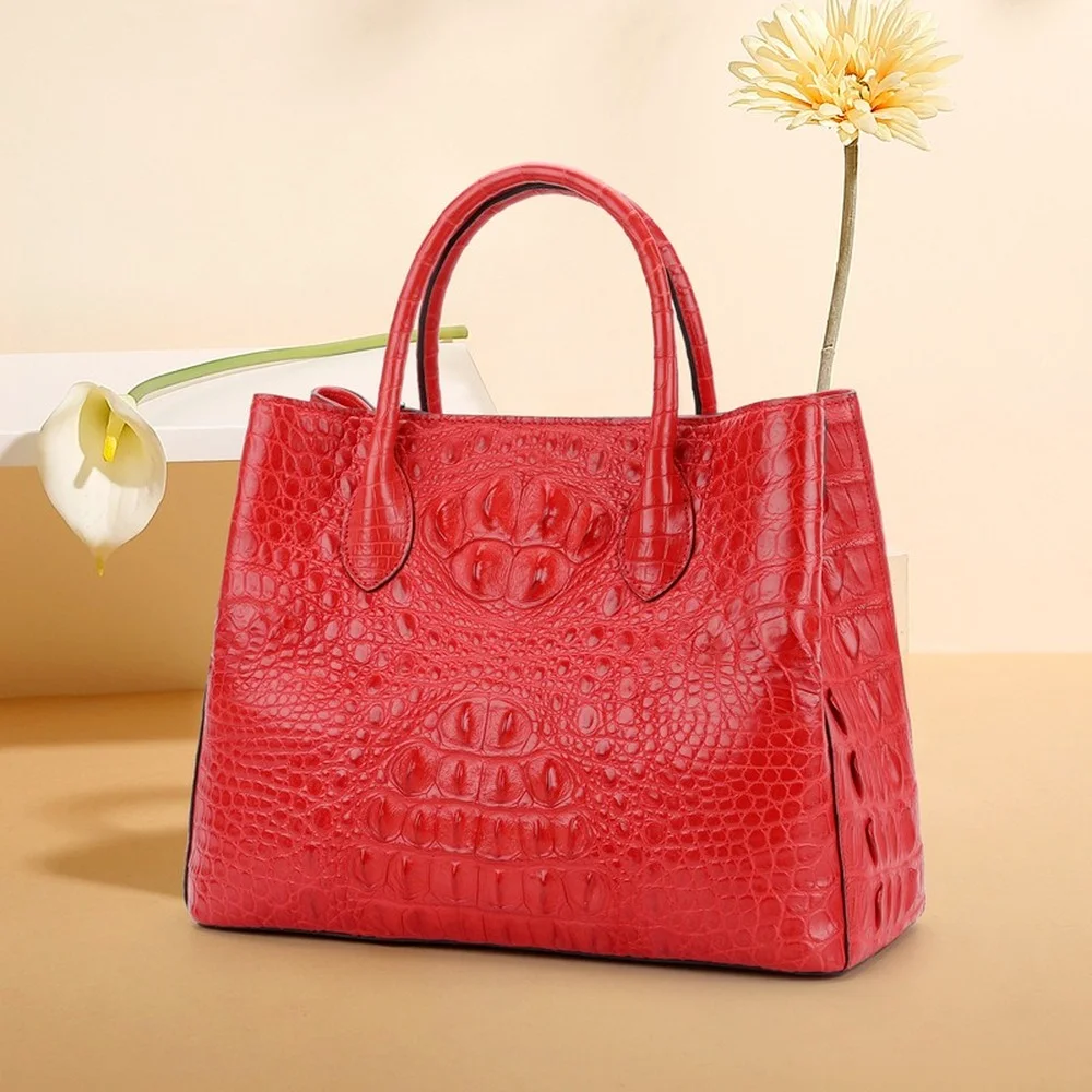 

Crocodile leather handbag leather messenger bag crocodile leather lady handbag