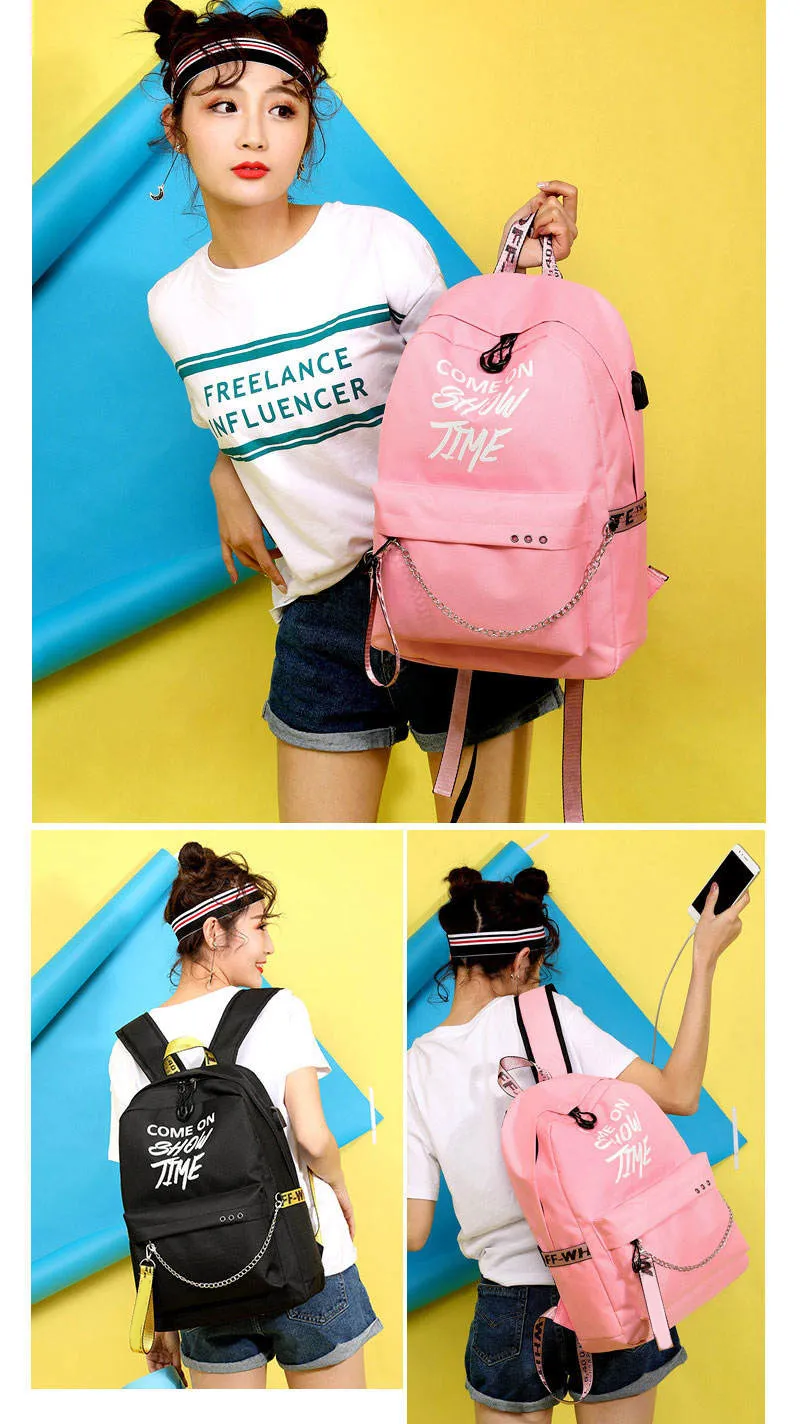 Women's Backpack School Bag for Teenage Girls New Waterproof Nylon a bag Travel Soulder Bags Female Preppy Style Knapsack
