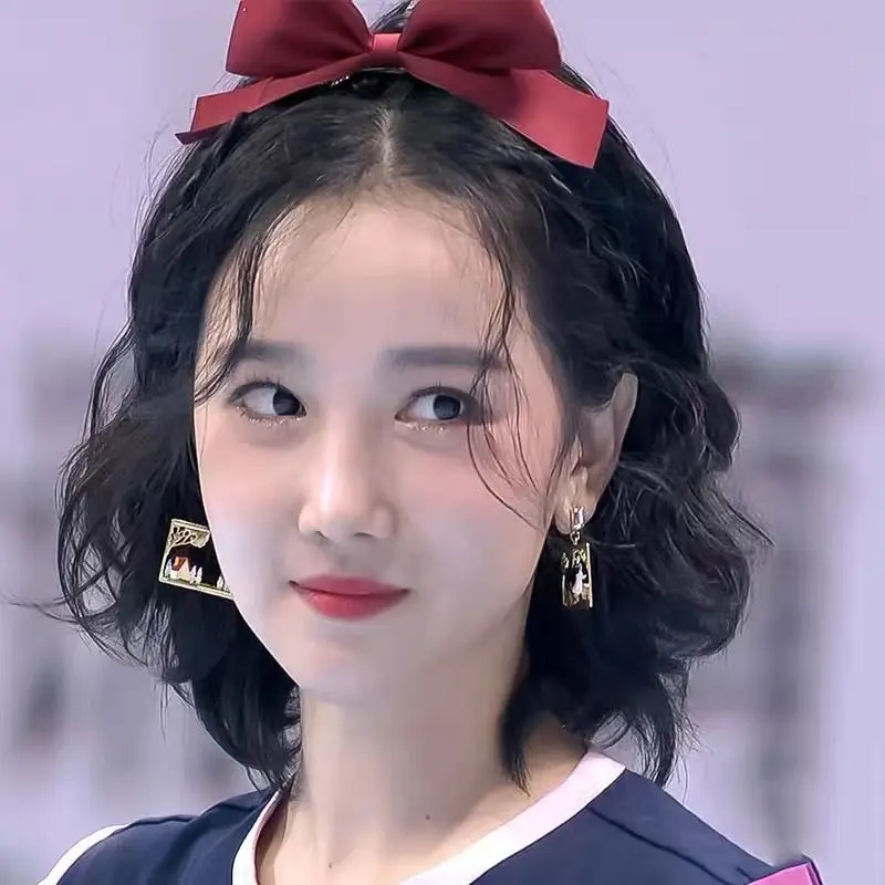 Заколка для волос с бантом и трехмерными ушками кролика в стиле &quotЛолита&quot из