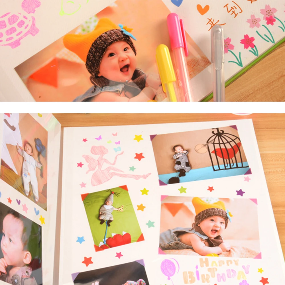 Альбом сделай сам памятная книга самоклеящаяся детская запись роста ребенка