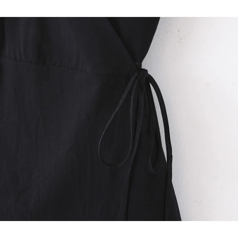 Женское мини платье из смесового хлопка za черное элегантное винтажное