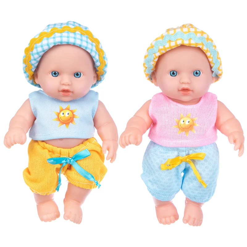 

2021 8Inch Full Body SIlicone Reborn Babies 20cm Doll Bath Toy Lifelike Newborn Baby Doll