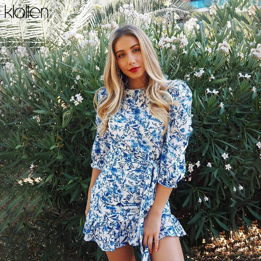 Женское пляжное платье KLALIEN элегантное облегающее мини-платье с открытой спиной