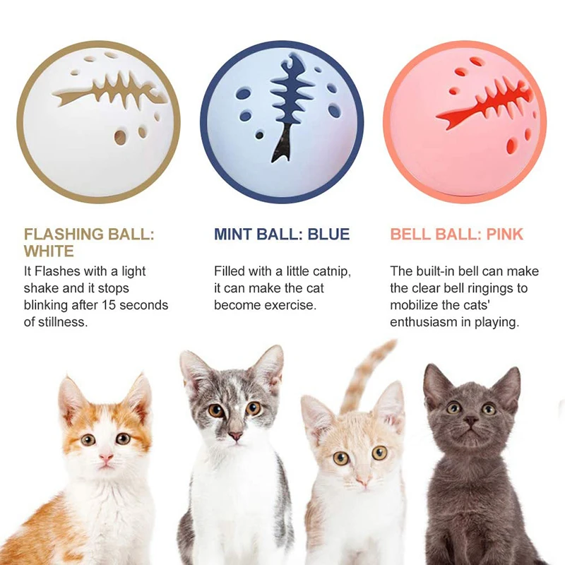 MESNUG 3 упаковки кошачий светильник шар Забавный вес нетоксичный колокольчик