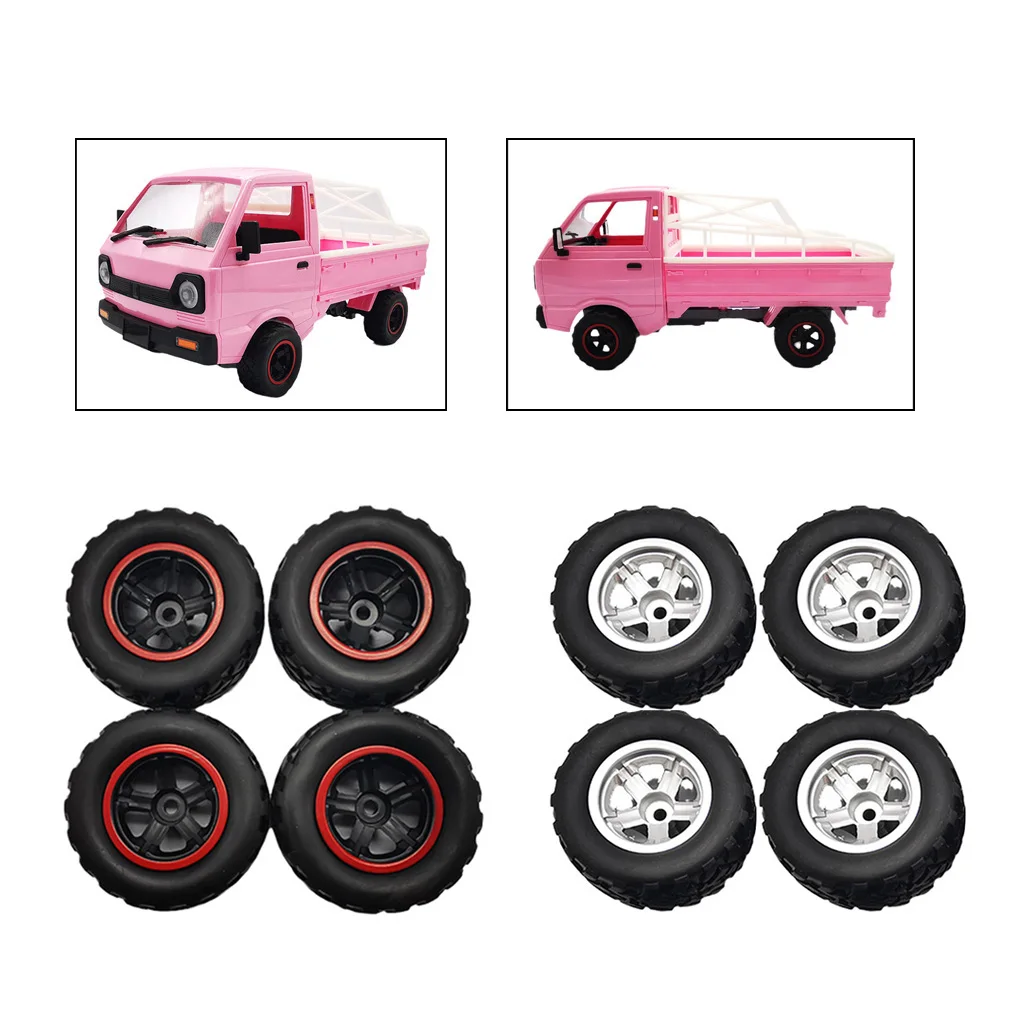 

4Pieces RC Car Wheel Tires RC Car Replacements Parts fits for WPL D12 RC Car