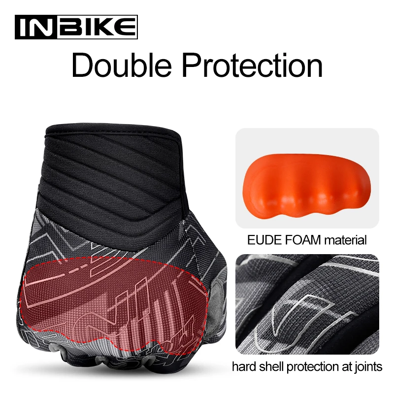 INBIKE Full Finger Motorcycle Gloves Breathable Men's Motocross Shockproof Sport Cycling Bike Racing Motorbike | Автомобили и