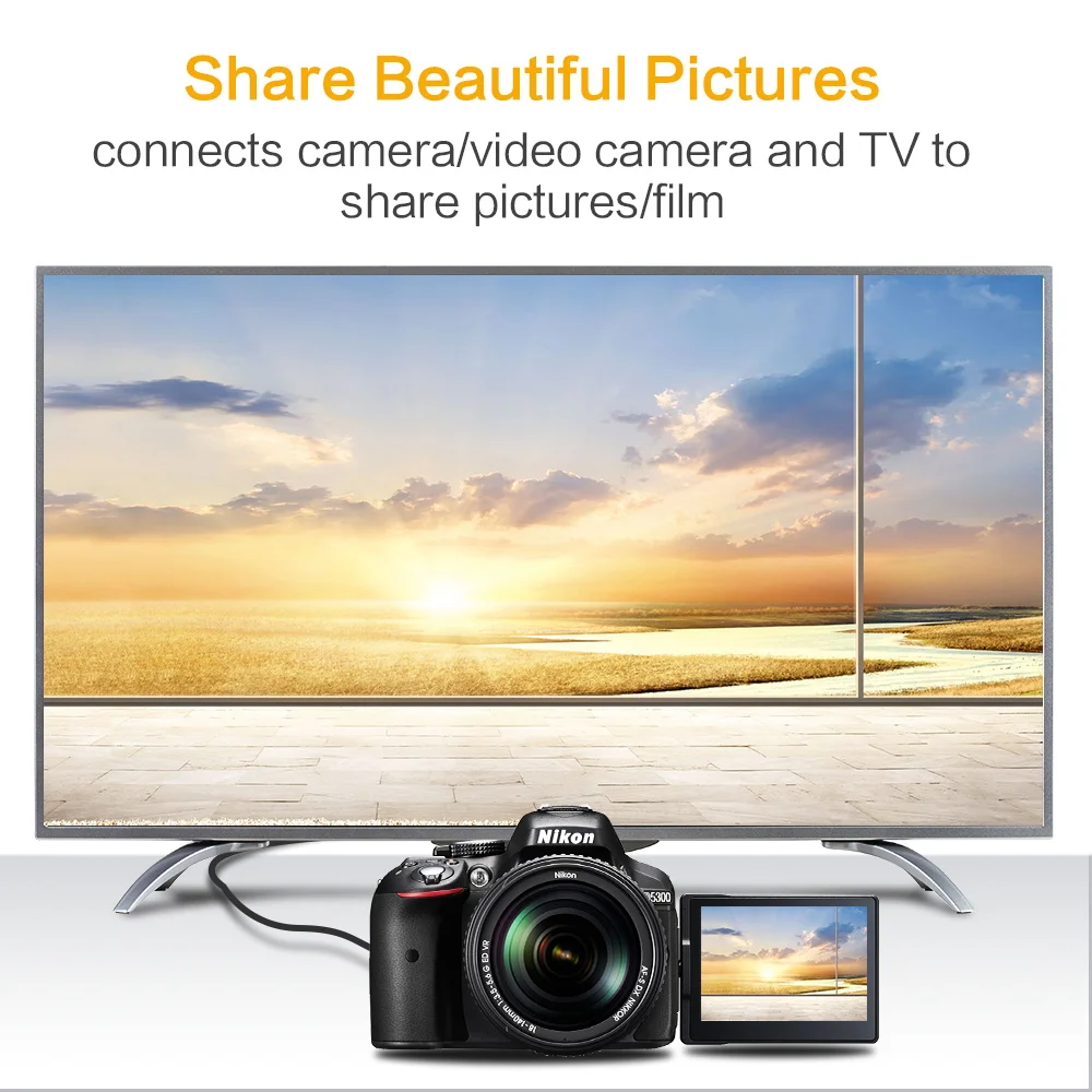 Micro HDMI совместимый с кабелем 1080P 3D 1 М 5 м 8 4 позолоченный штекер для ТВ