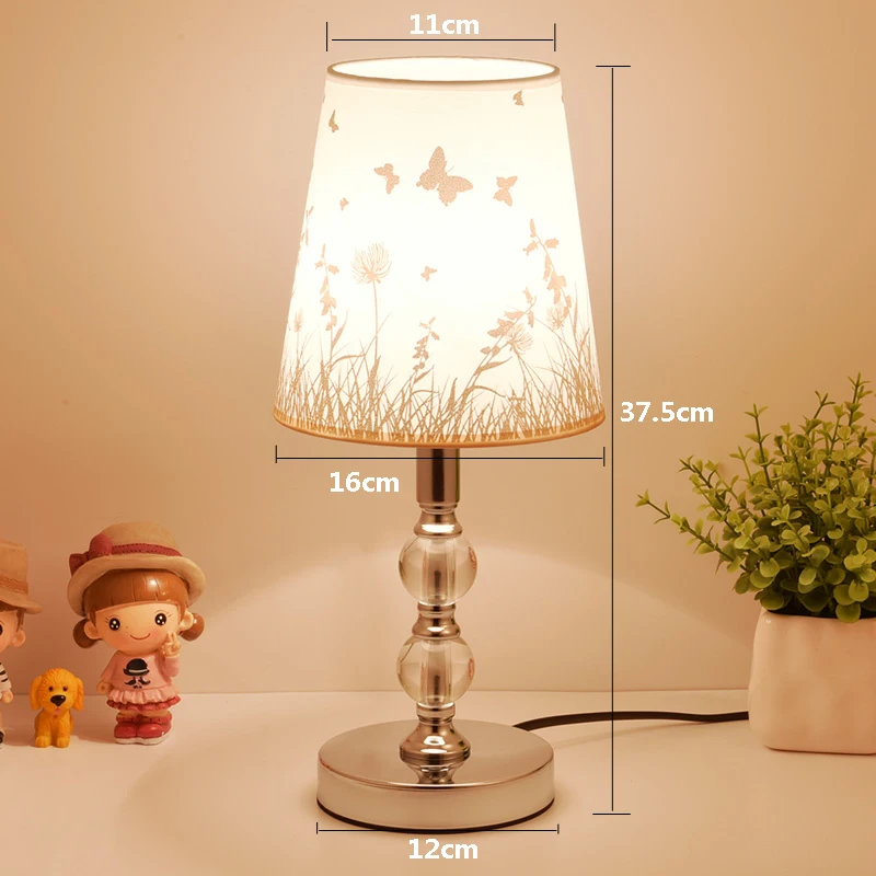 

Nordic Crystal Table Lamps PVC Desk Lamp Stainless Steel Tafellamp For Bedside Hotel Decoration Bedroom Lamp living room