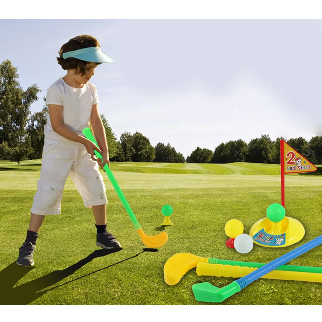 Забавный детский набор клюшек для гольфа закрытый уличный Ключик мальчиков и