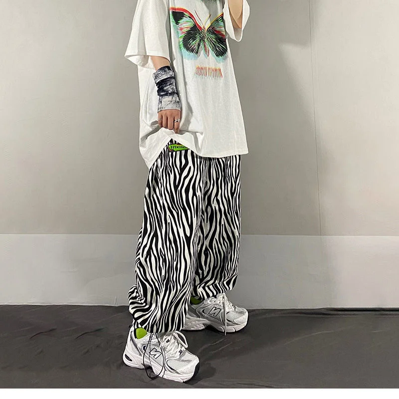 Женские брюки модная розовая уличная одежда в стиле зебры джинсы-бойфренды