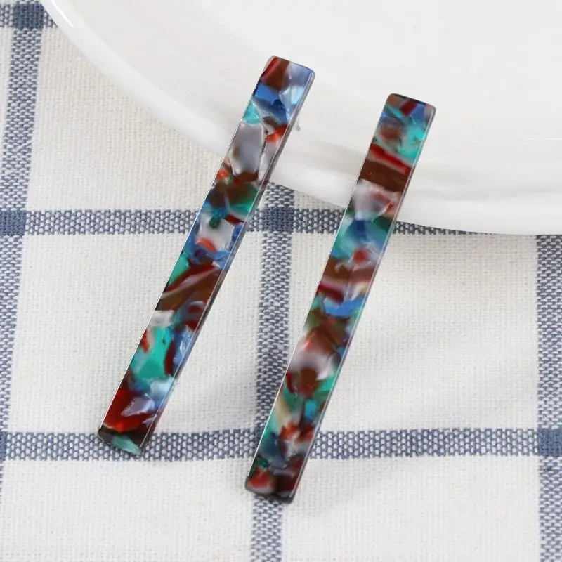 2018 минималистичные квадратные серьги из акриловой смолы геометрические