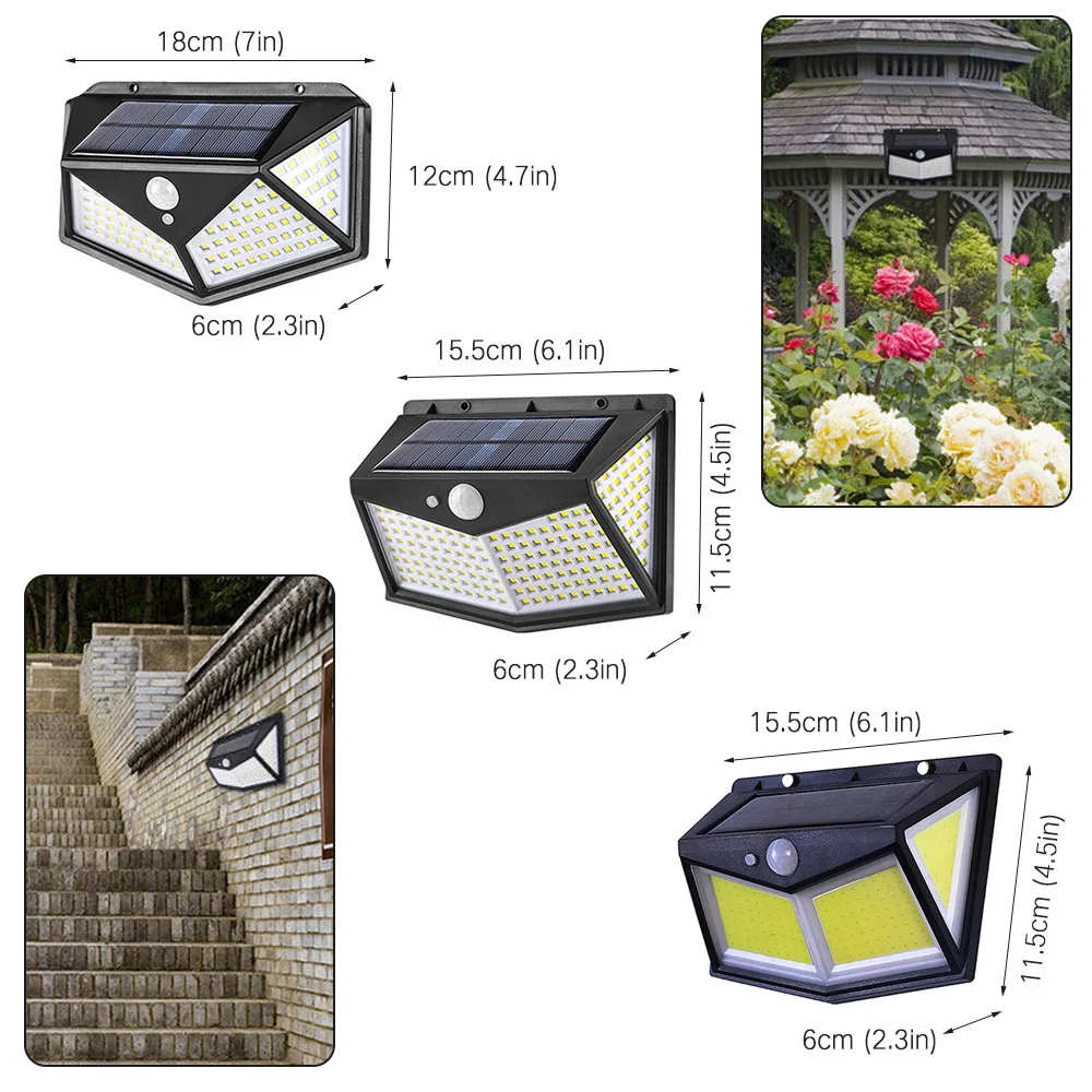 

LED Solar Light Outdoor Solar Lamp Powered Sunlight Waterproof PIR Motion Sensor Street Light Wall Light for Garden Decoration