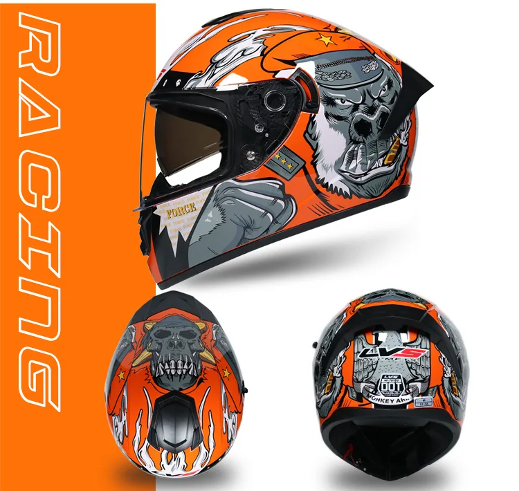 

Safety Dot Motorbike Helmet for Men and Women Dual Lens Cascos Para Moto Racing Helmet Strong Resistance Full Face Helmet