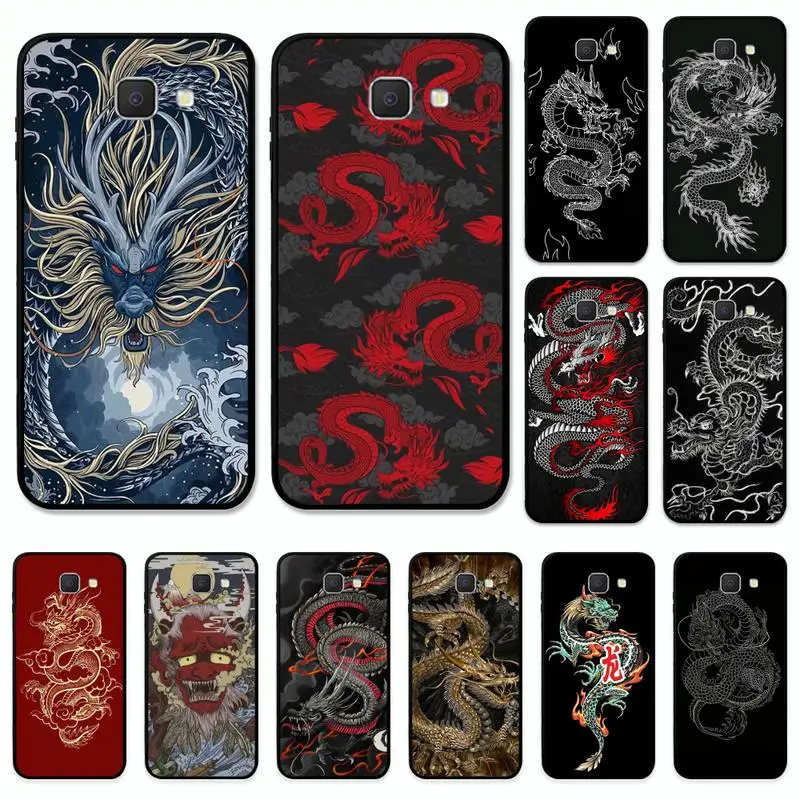 

Fashion Red Dragon Phone Case for Samsung J8 J7 Core Dou J6 J4 plus J5 J2 Prime A21 A10s A8 A02 cover