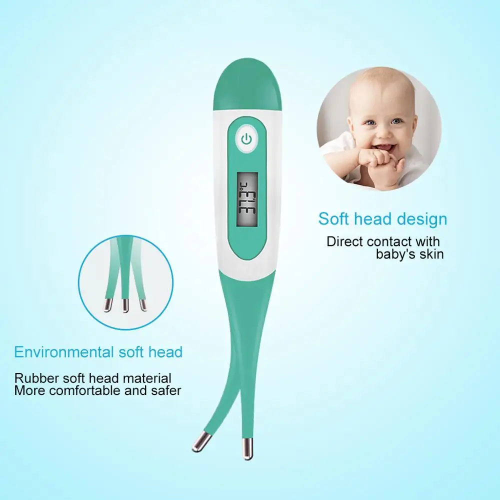 Цифровой Оральный ректальный мягкой головкой точность термометр для измерения